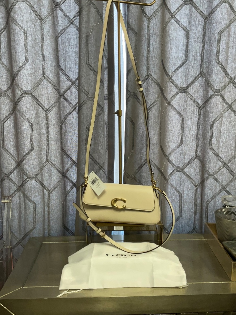 Coach Cream Jet Shoulder Bag in Chalk(FREE COACH SHIRT GWP) - Picture 9 of 15